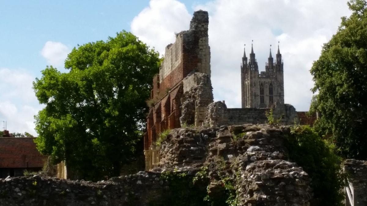 St Augustine's Abbey with view of the Cathedral